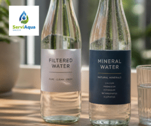 agua filtrada vs agua mineral