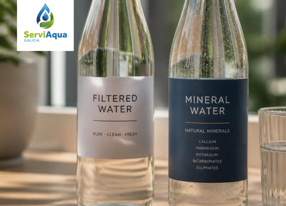 ¿Qué diferencia hay entre agua filtrada y agua mineral?
