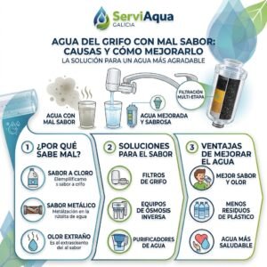 Agua del grifo con mal sabor