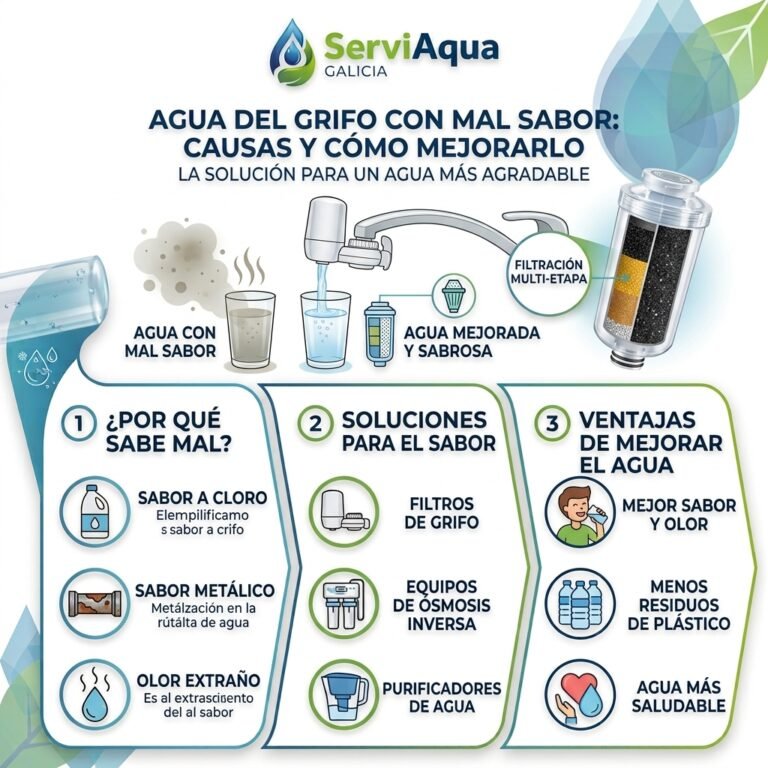 Agua del grifo con mal sabor